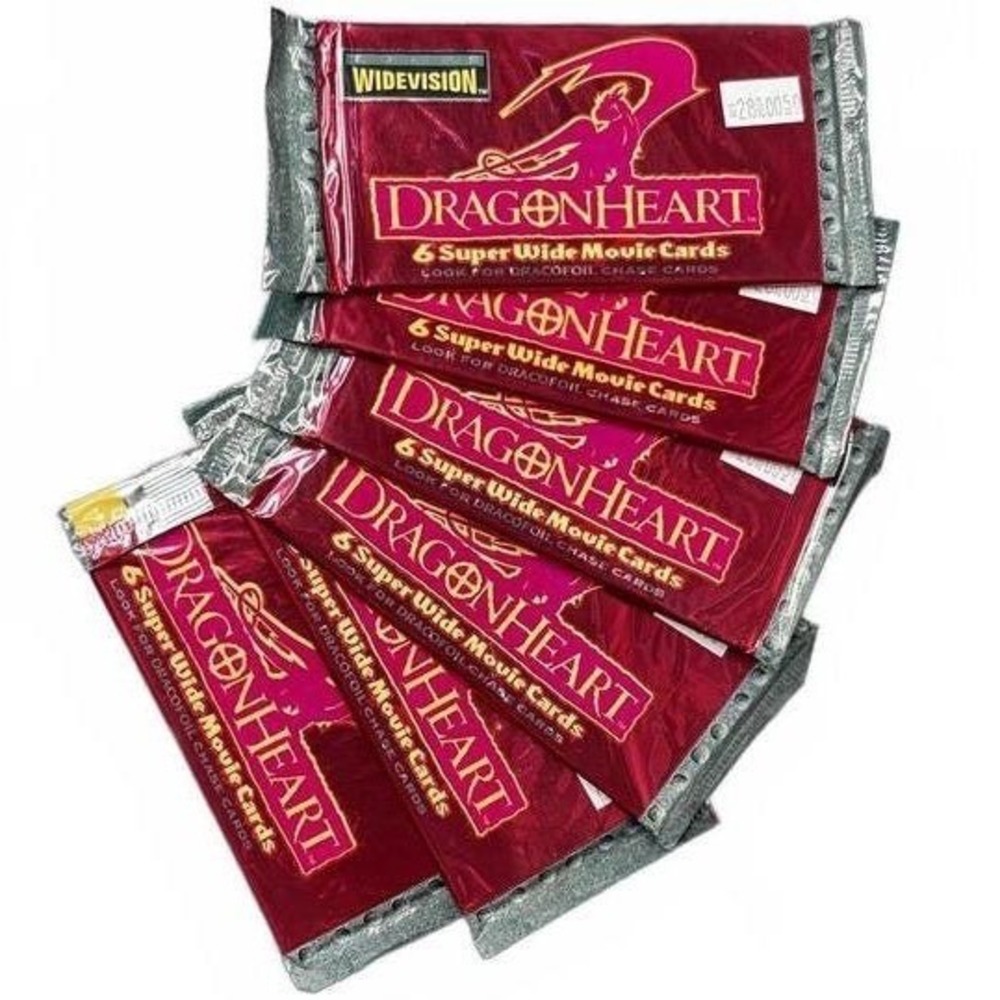 Topps Dragonheart‎ Widevision Movie Trading Card Packs Red 1996 Vintage Lot of 5